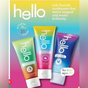 Hello Kids Toothpaste Fluoride Variety Pack, 3 pk./4.2 oz.brand new sealed